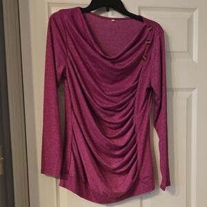 Elegant Pink Drape Top